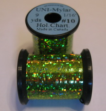 ������� ������ UNI mylar 9 yds 1/16  # 10  hol chartreuse